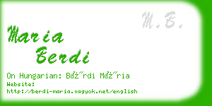 maria berdi business card